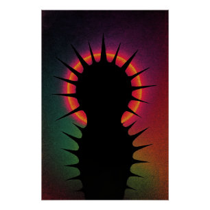 Explosion von Farben und Texten Poster