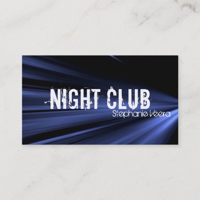 Explosions-Nachtclub-Musikindustrie-Karte - Blau Visitenkarte (Vorderseite)