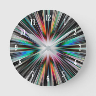 Explosionsmuster der Sternexplosion Runde Wanduhr