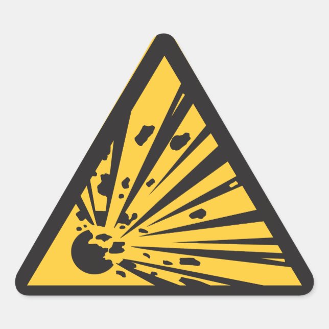 EXPLOSIONSRISIKO DREIECKIGER AUFKLEBER (Vorderseite)