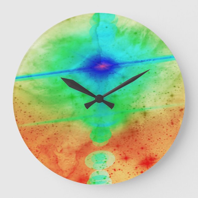 Explosionssternenuhr Große Wanduhr (Vorderseite)