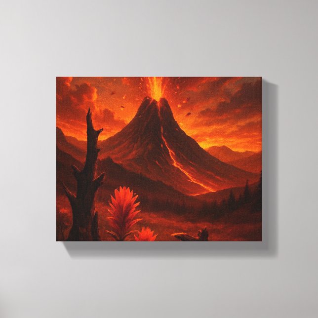 Explosive Natur - Vulkanwand Leinwand Kunst für Na (Vorderseite)