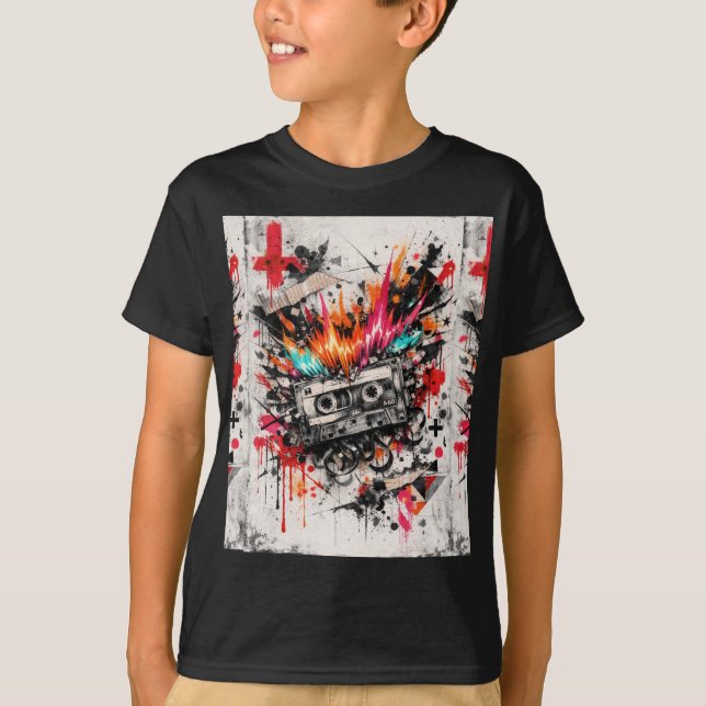Explosive Retro Cassette T-Shirt (Vorderseite)