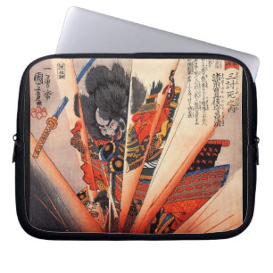 Explosive Samurai-Malerei circa 1800s Laptopschutzhülle