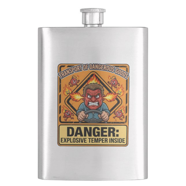 Explosive Temper Trucker | ADR digital download Flachmann (Vorderseite)