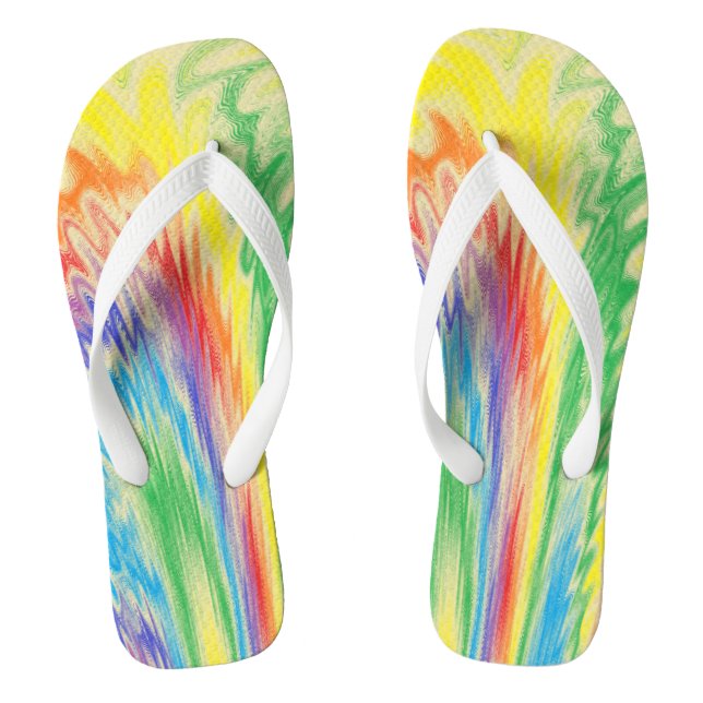 Explosives Regenbogen Flip Flops (Fußbett)