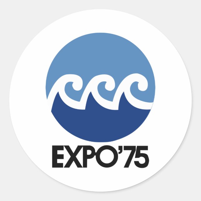 Expo 75 Design Okinawa Runder Aufkleber (Vorderseite)