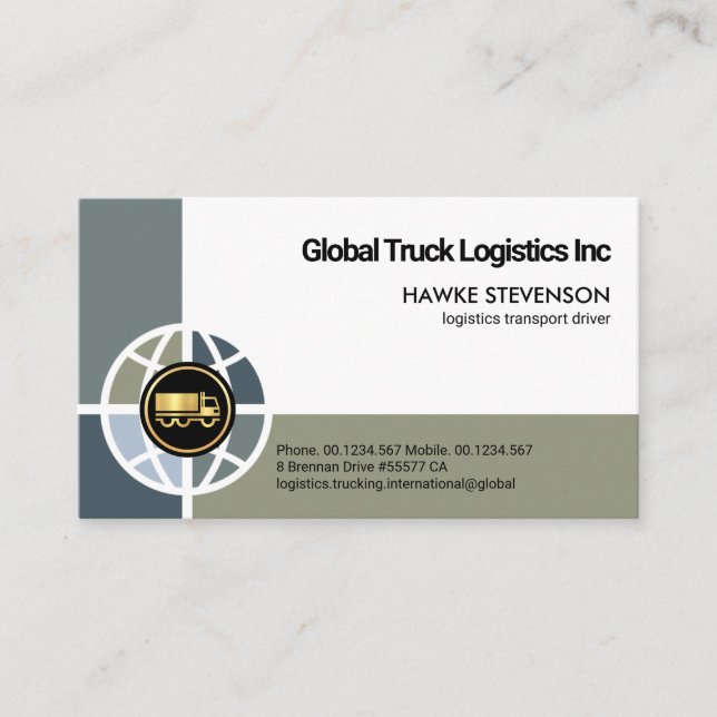 Export von kreativen globalen Linien Visitenkarte (Vorderseite)