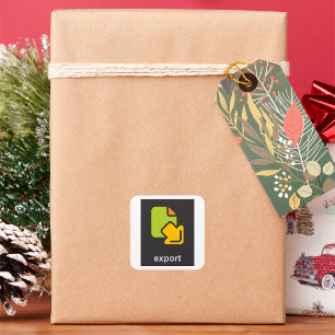 Exportsymbol Quadratischer Aufkleber