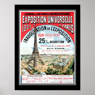 Exposition Universelle Paris 1889 Affiche Vintage