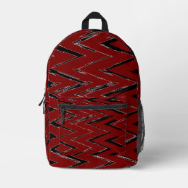 Express Bold Art in Style – Modern Zigzag Backpack Bedruckter Rucksack