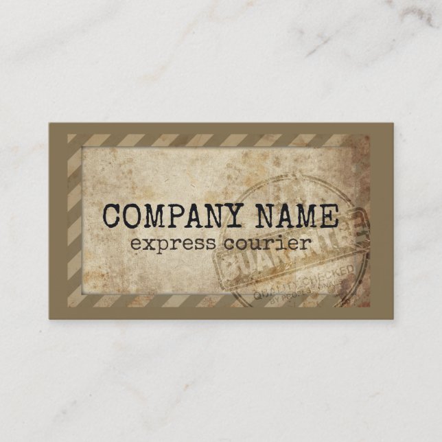Express Courier Delivery Service Vintag Card Visitenkarte (Vorderseite)