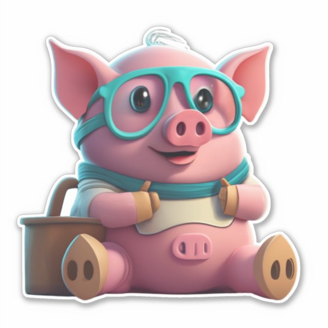 Express Dich mit Schweineklebern Aufkleber (Vorderseite)