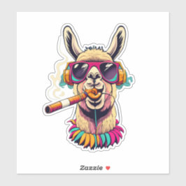 Express mit Llama Vinyl Stickers Aufkleber