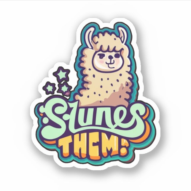 Express mit Llama Vinyl Stickers Aufkleber (Vorderseite)