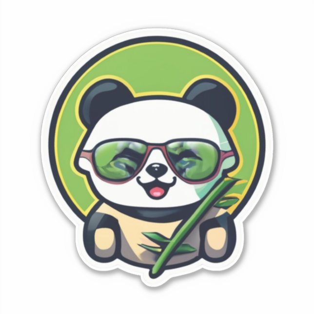 Express mit Panda Stickers Aufkleber (Vorderseite)