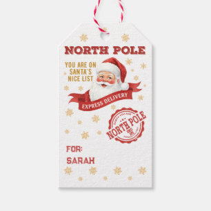 Express North Pole Weihnachten von Santa Weihnacht Geschenkanhänger