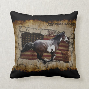 Express Pony Pinto Pferd Kissen