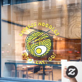Express Ramen Noodles Restaurant Grosses Fensteraufkleber