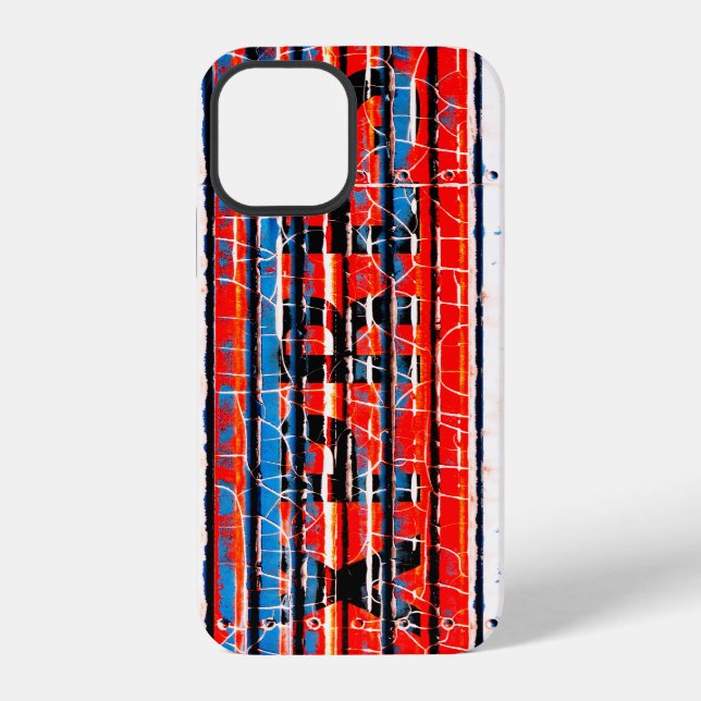 "Express" - Rustikale Abblätterung Farbe iPhone 12 Hülle (Rückseite)