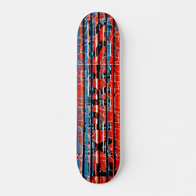 "Express" - rustikale Peeling-Farbe Skateboard (Vorne)