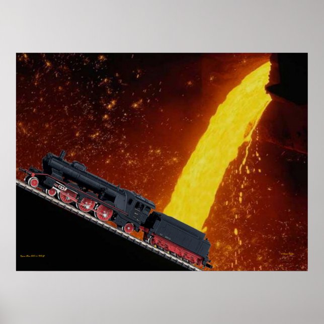 Express Train Locomotive  Poster (Vorne)