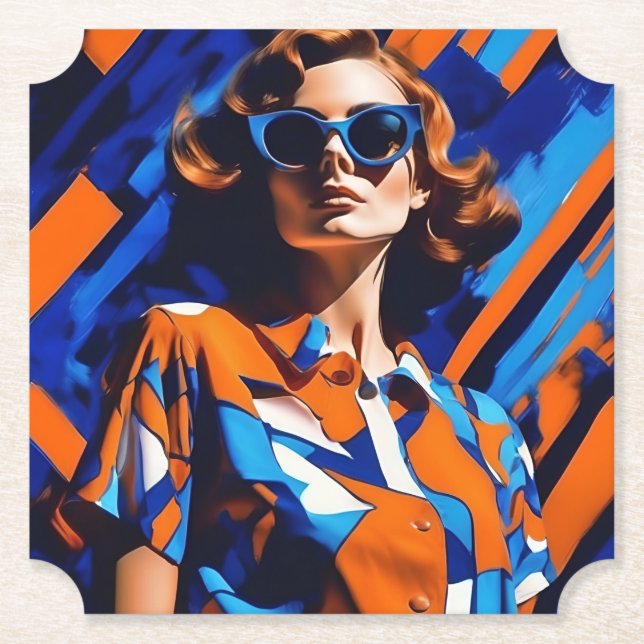 Expressionist Abstrakt Art Clothing Untersetzer de (Vorderseite)