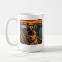 Expressionist Angst Painting German Shepherd Kaffeetasse