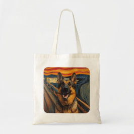Expressionist Angst Painting German Shepherd Tragetasche