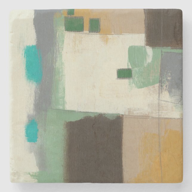 Expressionist-Malerei mit schweren Steinuntersetzer (Vorderseite)