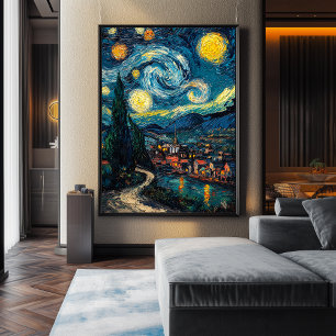 Expressionist The Starry Night - Bold Contemporary Poster