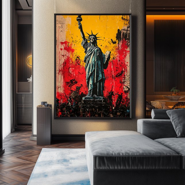 Expressionistische Freiheitsstatue – Kühne Kunst Poster (Von Creator hochgeladen)