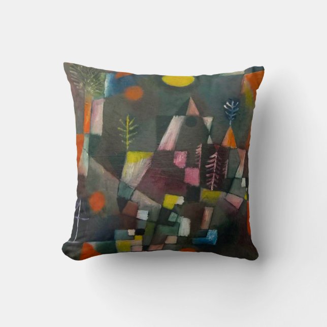 Expressionistische Kunst Paul Klee Vollmond Kissen (Vorderseite)