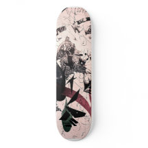 " Expressionnisme Skateboard : Unique Mélange Médi