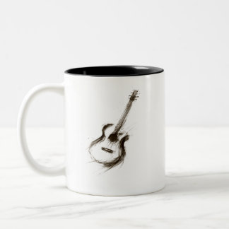 Expressive Tinten-Gitarre Minimalistische Pinsel-M Zweifarbige Tasse
