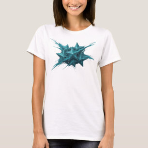 Expressives Blaues Abstractes Sterne-Design T-Shirt