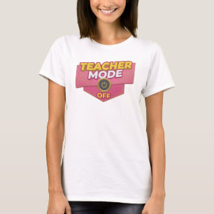 Expressives Pink LEHRMODUS AUS Visual Design T-Shirt