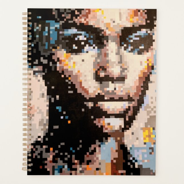 Expressives, pixeliges Porträt Planer (Vorderseite)