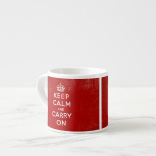 Expresso Gardez le calme et continuez, tasse vintage de