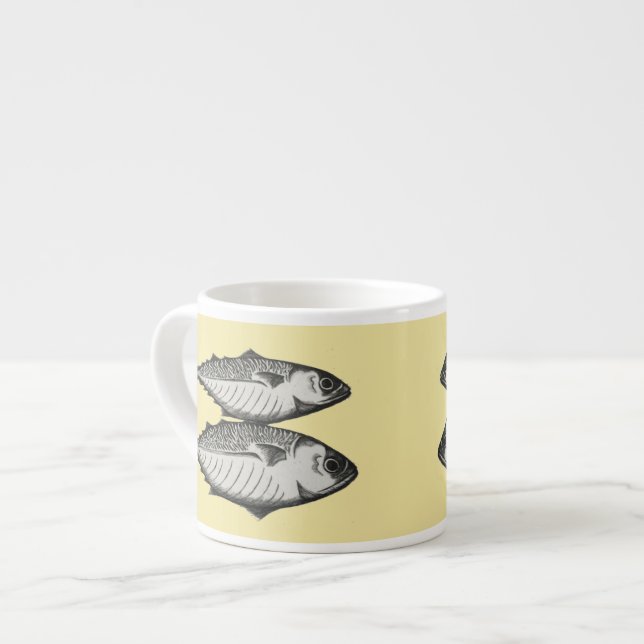 Expresso Jaune de tasse de café express de maquereau (Devant gauche)