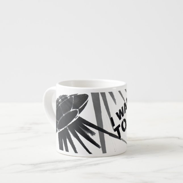 Expresso Je veux aller grande tasse de café express (Devant gauche)