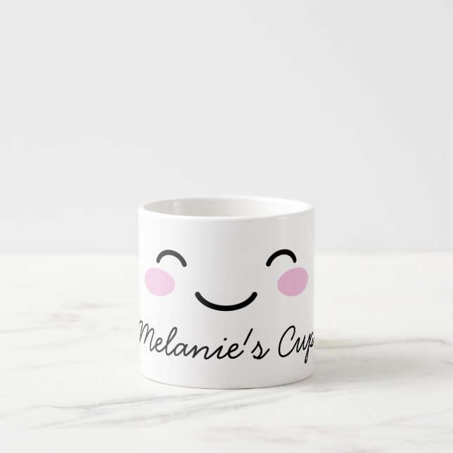 Expresso Petite tasse d'enfant avec mignon visage de dessin (Devant)