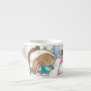 Expresso Peu de lapin dans la tasse de lit