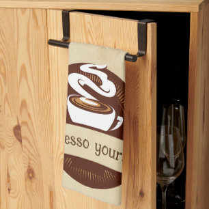 Expresso Sie selbst Spaß Kaffee Küche Zitate Geschirrtuch