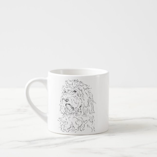 Expresso Tasse à café dessin de chien Cockapoo (Gauche)