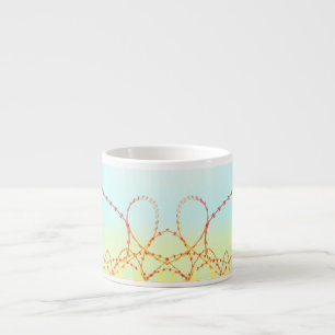 Expresso Tasse à café Turquoise Jaune Rêveur Fil de Fer Bar