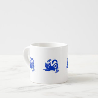 Expresso Tasse à espresso Chat Bleu Espiègle – CozyBun