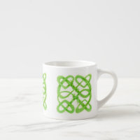 Tasse à espresso GREEN CELTIC KNOT
