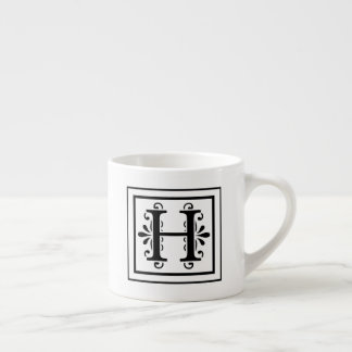 Expresso Tasse de café express de monogramme de la lettre H