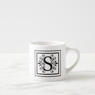 Expresso Tasse de café express de monogramme de la lettre S